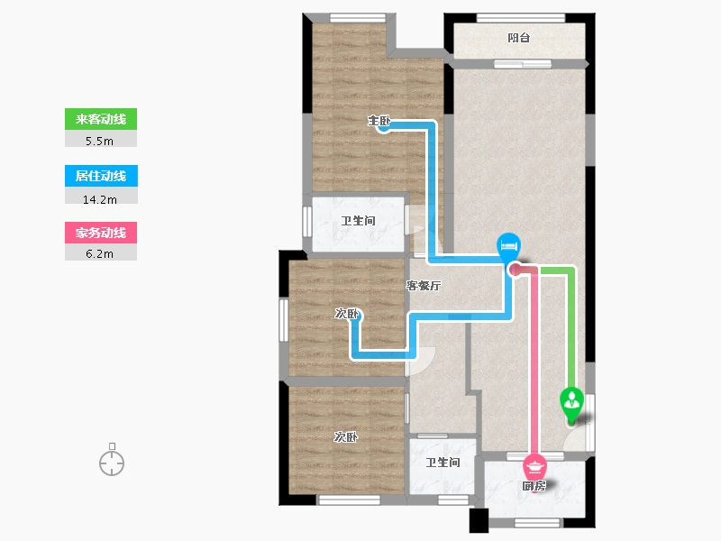 江西省-赣州市-保利联发·康桥-87.64-户型库-动静线