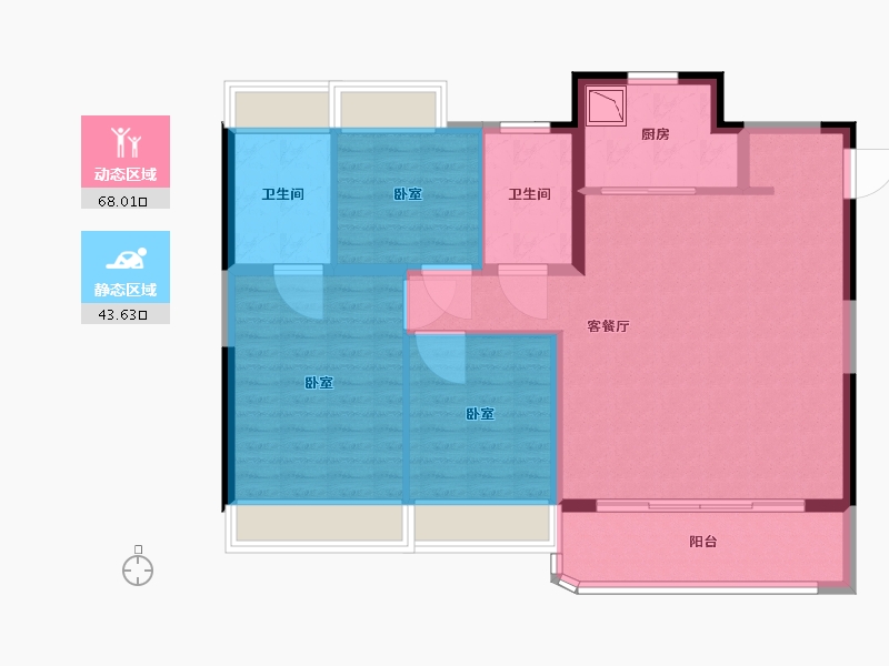 江苏省-苏州市-中国铁建·花语天境-101.10-户型库-动静分区