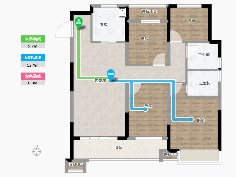 浙江省-金华市-阳光城建杭联利檀境-100.00-户型库-动静线