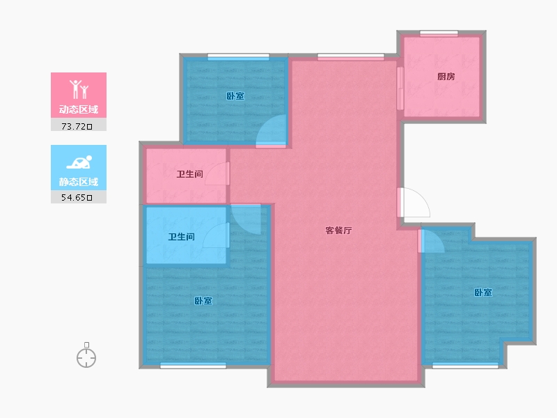 山东省-滨州市-北汽（滨州）九水御熙-117.00-户型库-动静分区