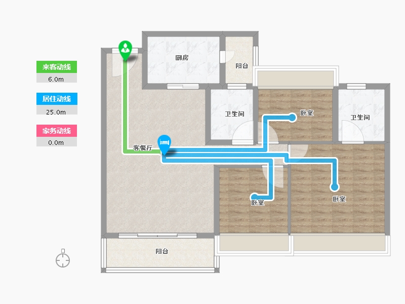 山东省-滨州市-恒大悦珑湾-106.00-户型库-动静线