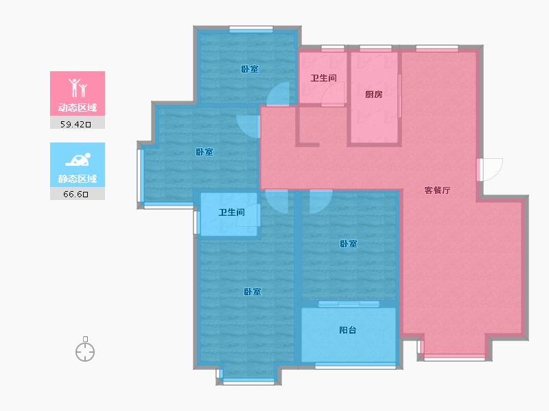 山东省-滨州市-北海海城玫瑰园-114.00-户型库-动静分区