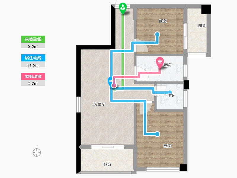 福建省-漳州市-学府1号-56.00-户型库-动静线