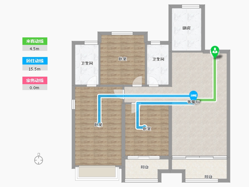 山东省-济南市-雍景湾-102.00-户型库-动静线