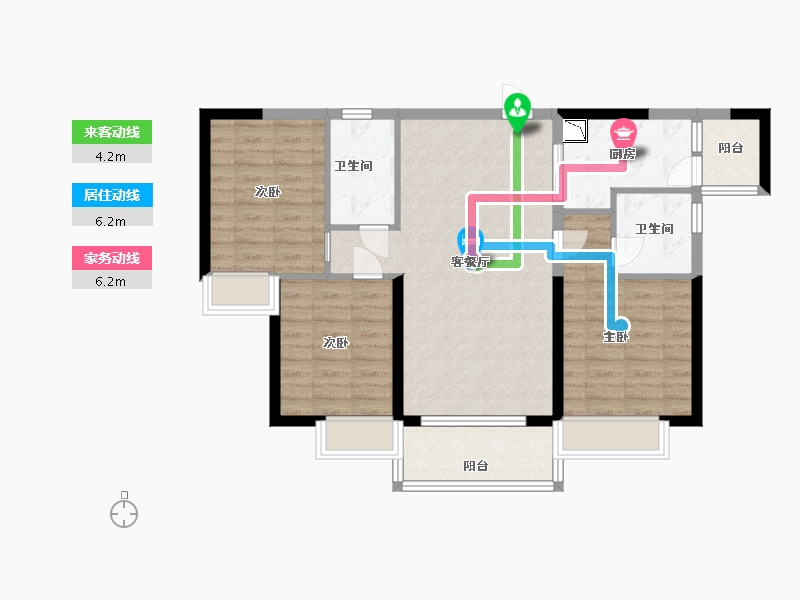 江西省-赣州市-碧桂园豪园-86.40-户型库-动静线