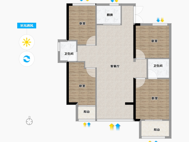 福建省-莆田市-融头新城-132.01-户型库-采光通风