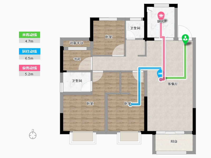 安徽省-合肥市-阳光城悦澜府-94.00-户型库-动静线