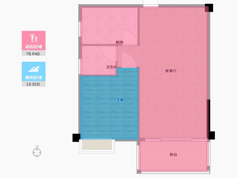 福建省-龙岩市-汀州郡-92.00-户型库-动静分区