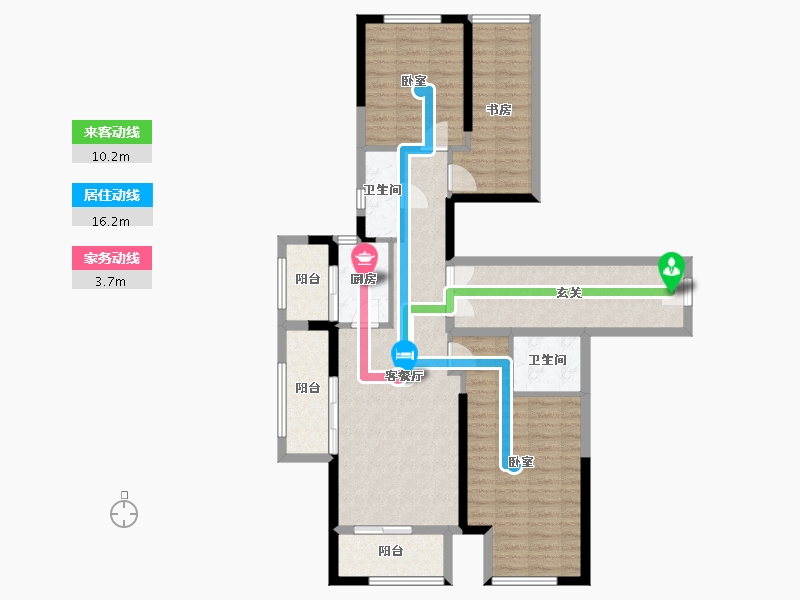 浙江省-湖州市-鲁能公馆-102.94-户型库-动静线