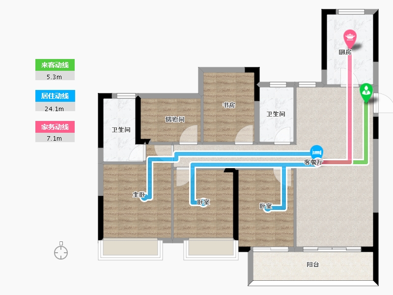 安徽省-亳州市-鼎吉万和府-114.06-户型库-动静线