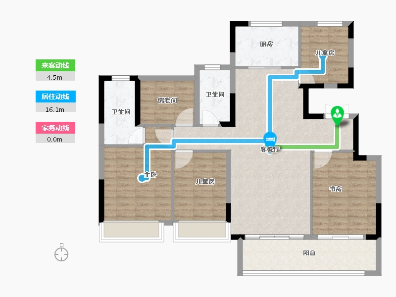 安徽省-亳州市-鼎吉万和府-113.96-户型库-动静线