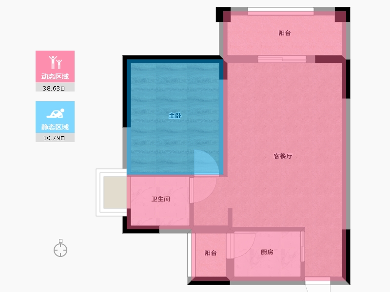 江西省-赣州市-五龙桂园-43.49-户型库-动静分区