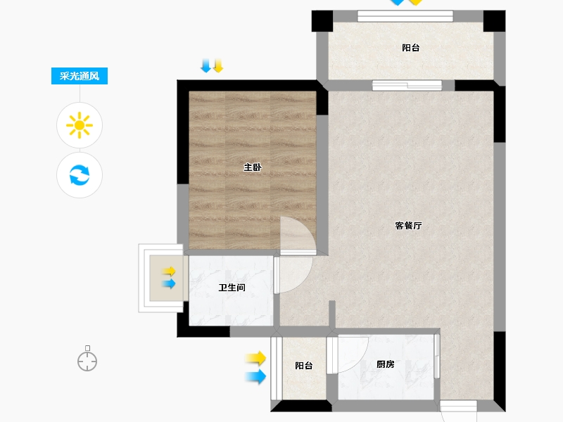 江西省-赣州市-五龙桂园-43.49-户型库-采光通风