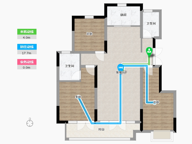 山东省-青岛市-青岛天安数码城-102.00-户型库-动静线