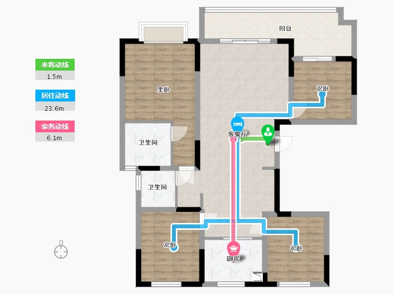 江西省-赣州市-宁都中梁壹号院-112.81-户型库-动静线