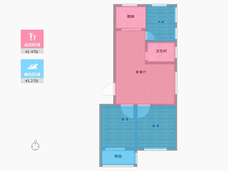 山东省-潍坊市-银河花园C区二期-75.01-户型库-动静分区