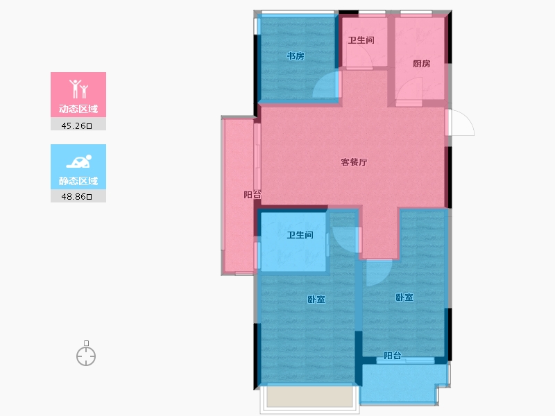 浙江省-嘉兴市-悦澜湾-84.01-户型库-动静分区