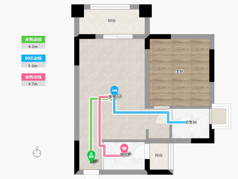 江西省-赣州市-五龙桂园-43.65-户型库-动静线