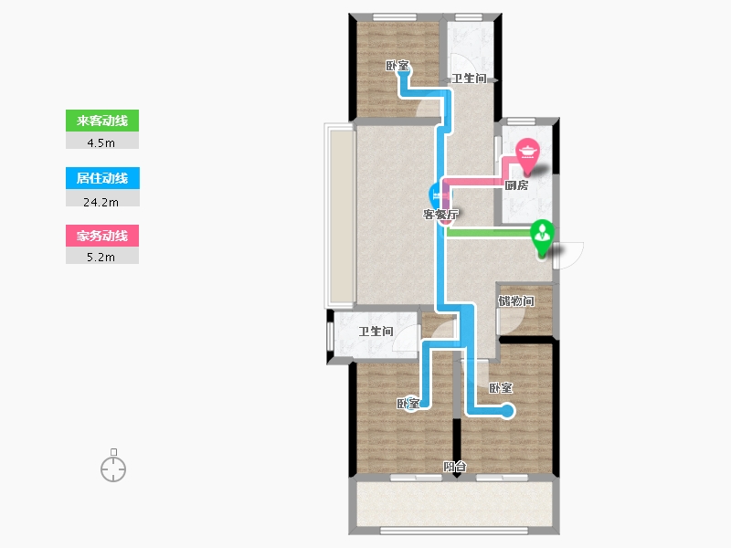 江苏省-镇江市-中南·公园1号-102.01-户型库-动静线