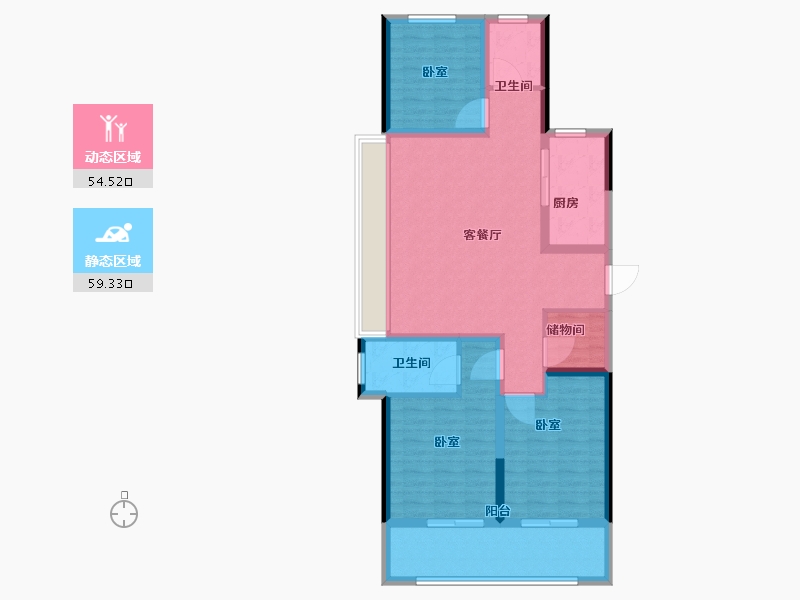 江苏省-镇江市-中南·公园1号-102.01-户型库-动静分区