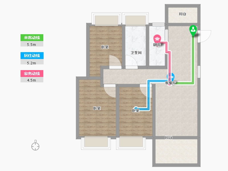 江西省-抚州市-文昌中心-83.71-户型库-动静线