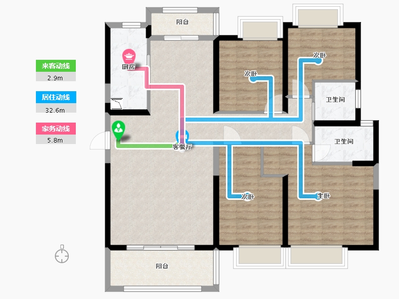 江西省-赣州市-上犹碧桂园-114.50-户型库-动静线