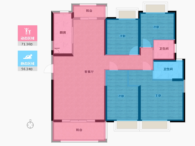 江西省-赣州市-上犹碧桂园-114.50-户型库-动静分区