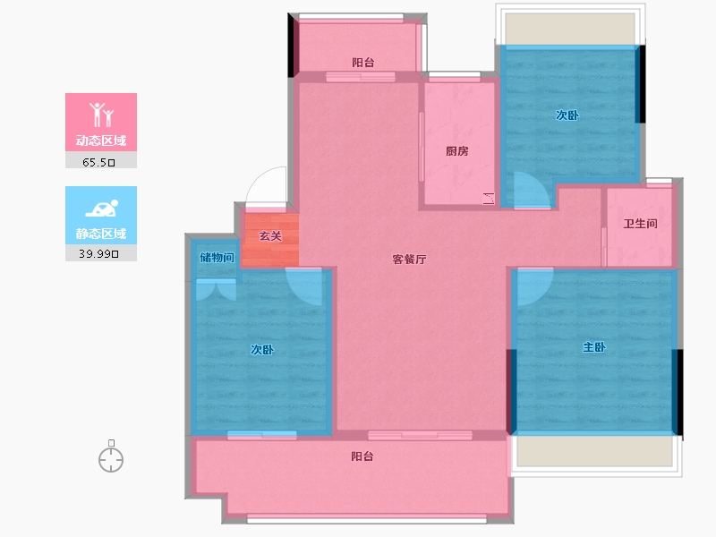 安徽省-阜阳市-锦绣阮城-95.00-户型库-动静分区