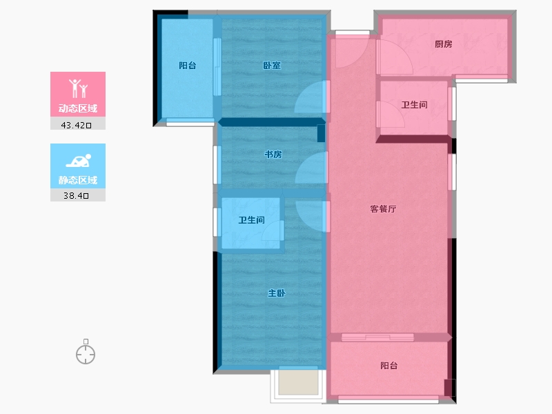 福建省-泉州市-鑫亿山水壹号-71.99-户型库-动静分区