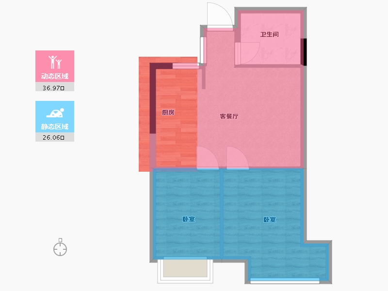 浙江省-湖州市-永晖·壹号院观澜-54.00-户型库-动静分区