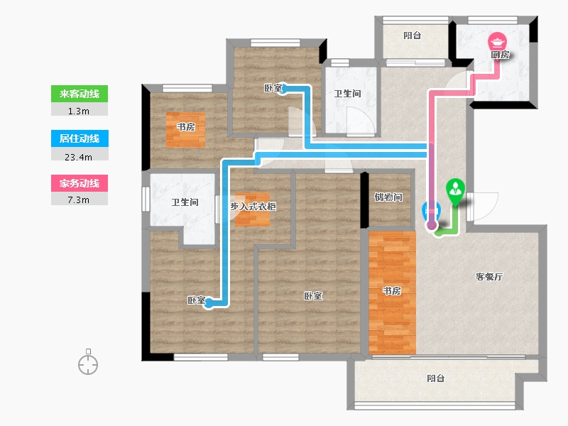 浙江省-湖州市-汎港润合-112.79-户型库-动静线