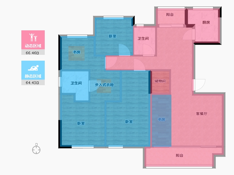 浙江省-湖州市-汎港润合-112.79-户型库-动静分区