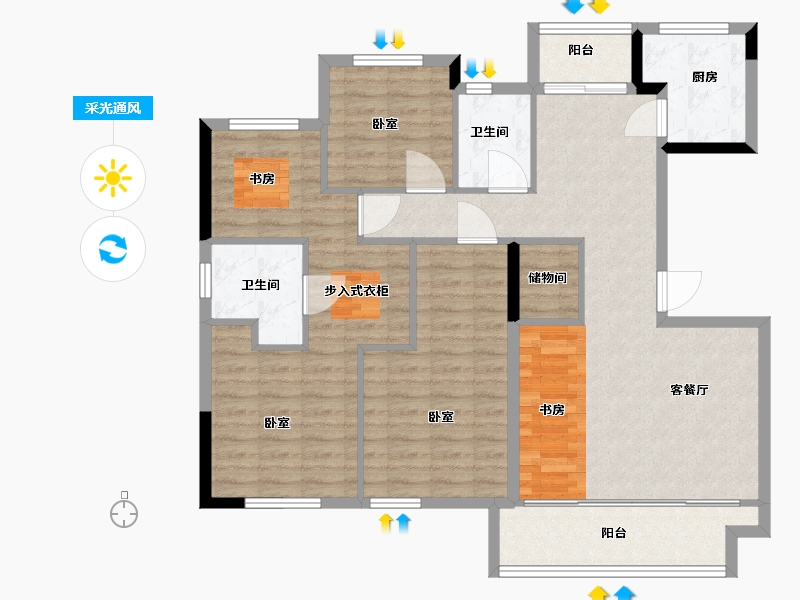 浙江省-湖州市-汎港润合-112.79-户型库-采光通风