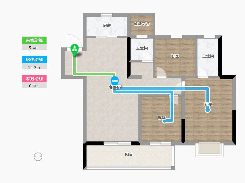 浙江省-嘉兴市-金地·悦峰里-86.26-户型库-动静线