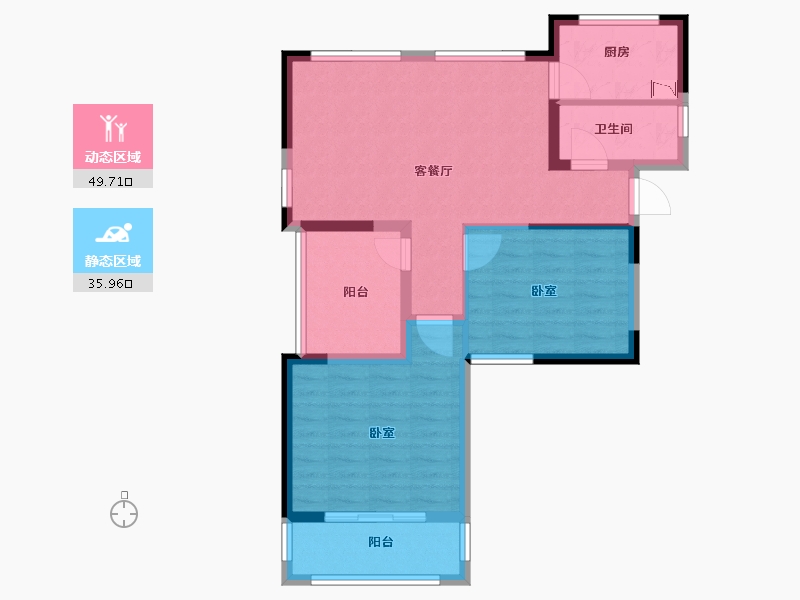 安徽省-合肥市-禹洲翡翠湖郡-76.00-户型库-动静分区