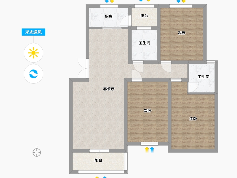 江西省-赣州市-凯华白鹭湾-99.20-户型库-采光通风