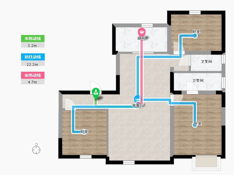 宁夏回族自治区-银川市-鲁银泷玺-82.27-户型库-动静线