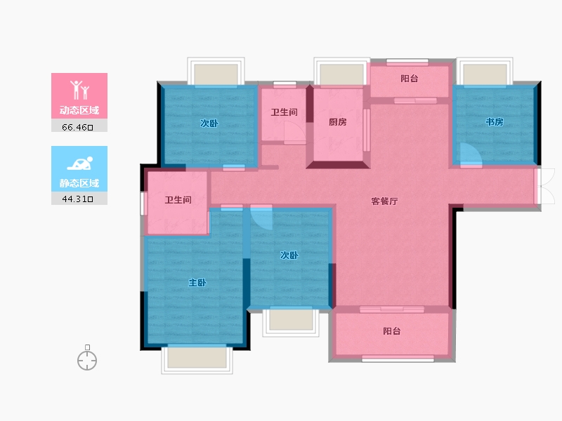 江西省-赣州市-茂源·翡翠公馆-97.63-户型库-动静分区