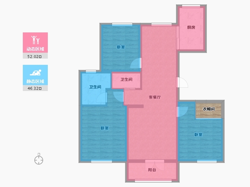 山东省-青岛市-新兴中心城-90.05-户型库-动静分区