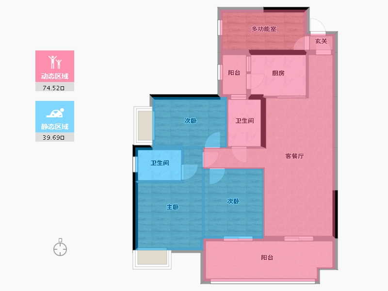 广东省-湛江市-博达天禧-102.35-户型库-动静分区