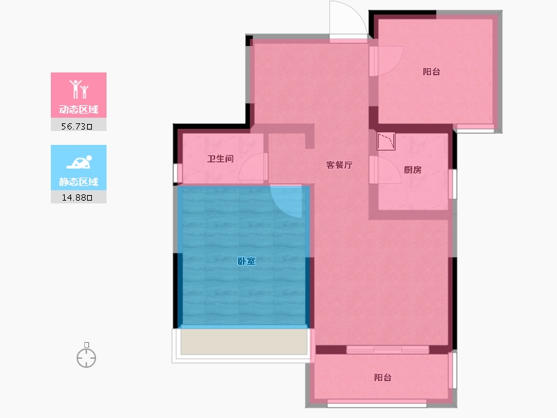 安徽省-合肥市-禹洲翡翠湖郡-63.00-户型库-动静分区