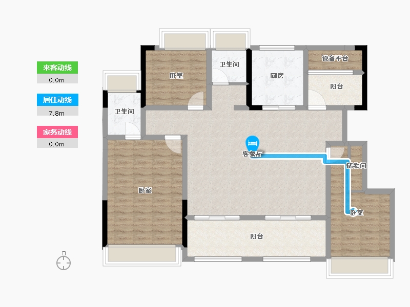 安徽省-合肥市-文一豪门金地-119.51-户型库-动静线