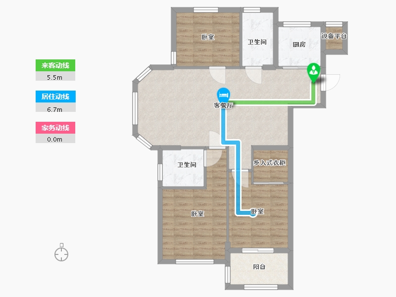 浙江省-湖州市-德清瑞鑫禹悦府-86.00-户型库-动静线