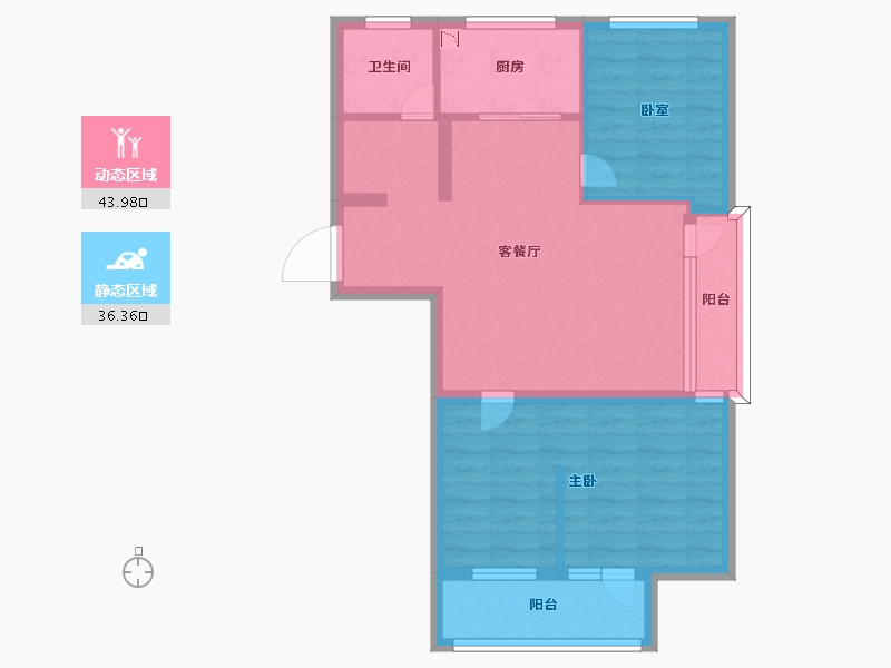 山东省-烟台市-磁山温泉小镇-71.00-户型库-动静分区