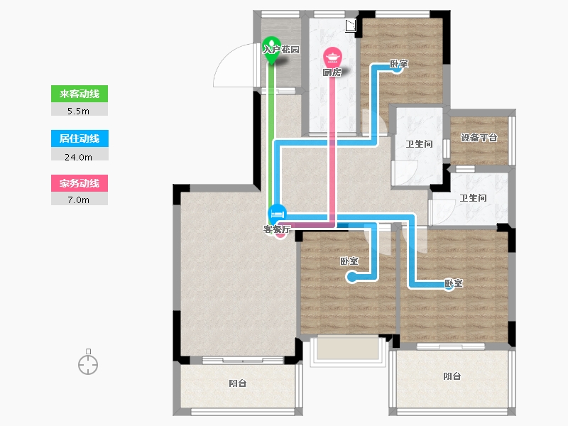 浙江省-绍兴市-恒大悦珑府-106.00-户型库-动静线