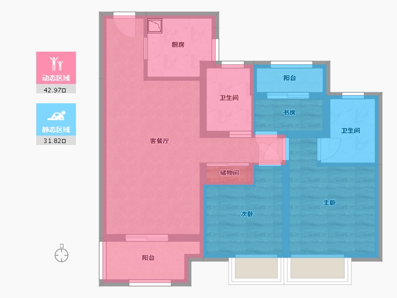 江西省-赣州市-凯旋城-64.92-户型库-动静分区