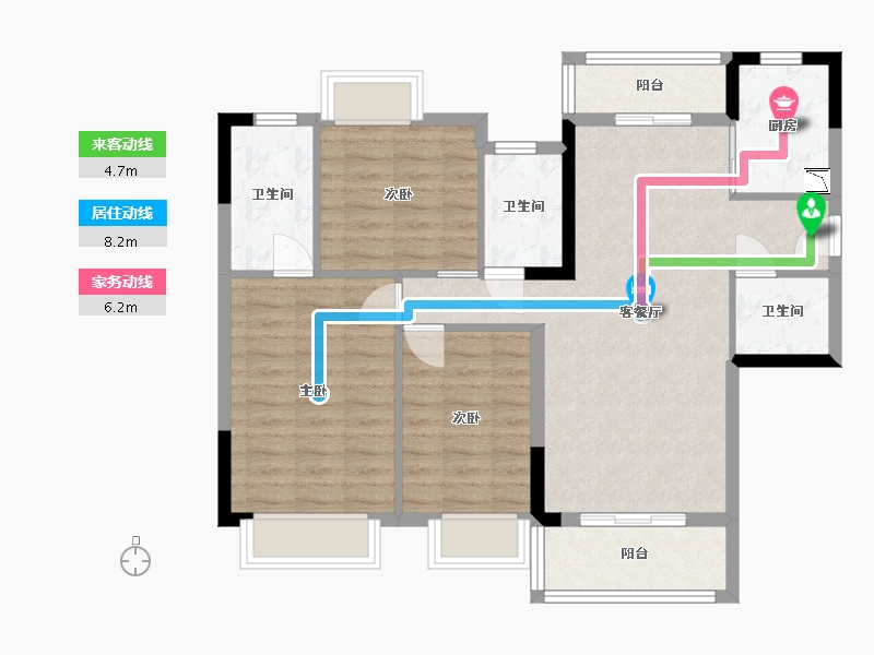 江西省-赣州市-澜山·原著-87.27-户型库-动静线