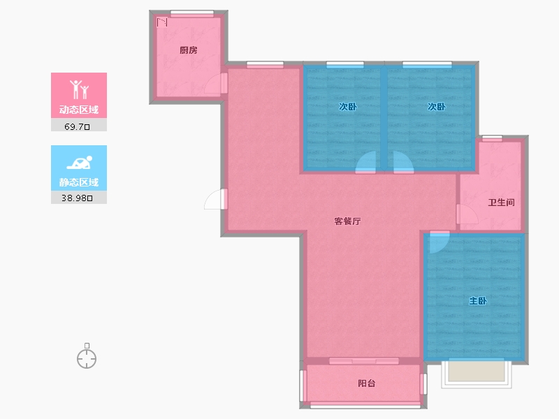 山西省-长治市-龙港新城-96.93-户型库-动静分区