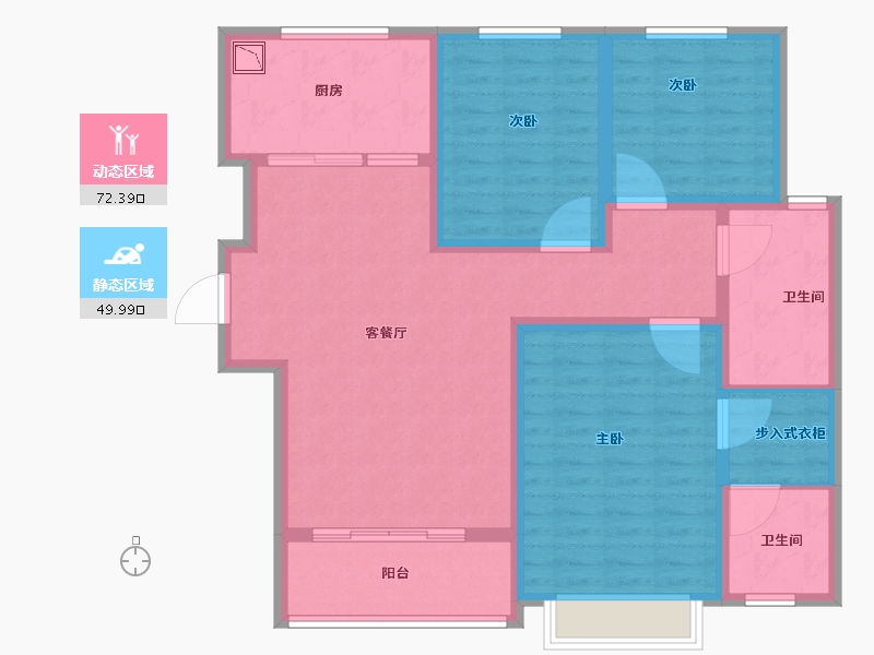 山西省-长治市-龙港新城-109.33-户型库-动静分区