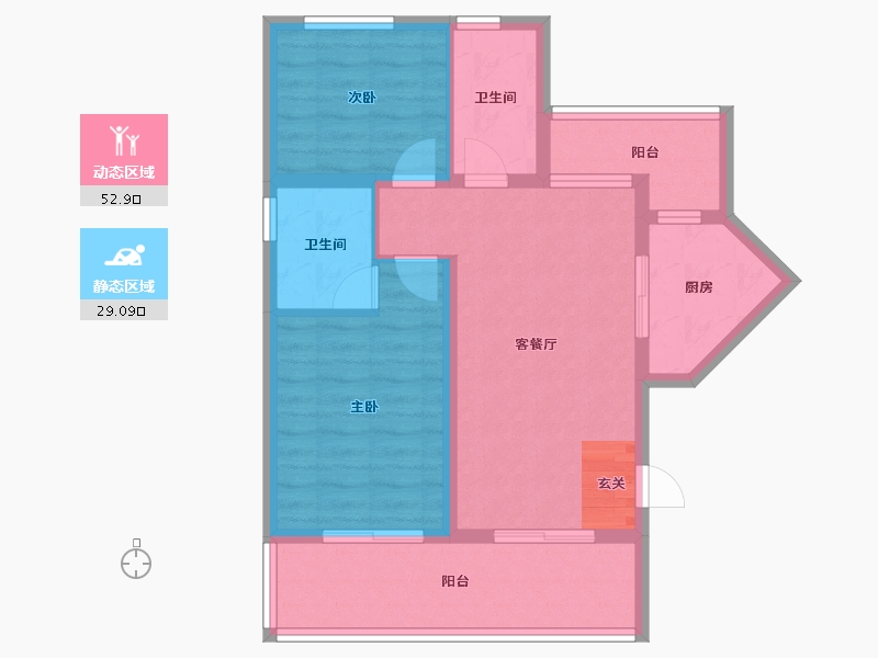 安徽省-黄山市-金盆湾康养小镇-72.92-户型库-动静分区